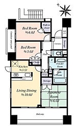 ライオンズ墨田アーバンマークス 3LDKの間取り