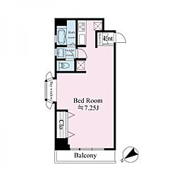 御田八幡ビル 5階ワンルームの間取り