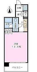 シティフラット亀戸 3階1Kの間取り