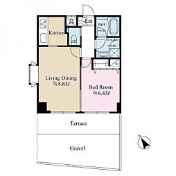 クレストハウス小石川 1階1LDKの間取り