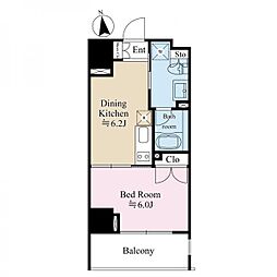 COSMOSREID池袋Residence 1DKの間取図画像