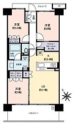 ラヴィアンコート川口南鳩ヶ谷 3LDKの間取図画像