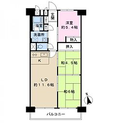 新松戸中央パークハウスD棟 3LDKの間取図画像
