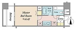 オーベル代官山DE 1Kの間取図画像