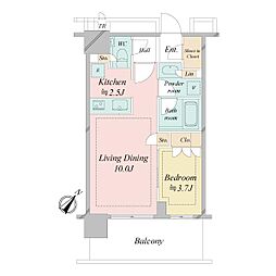 MIDTOWERGRAND 1LDKの間取図画像