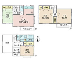 戸建 小平市小川町1丁目 4LDKの間取り