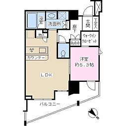 OBER渋谷dL 1LDKの間取図画像