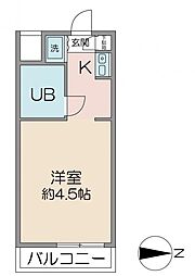 トップ高円寺 ワンルームの間取図画像