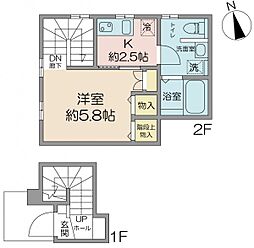MaisondeTsuru 1Kの間取図画像