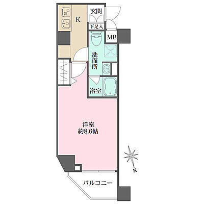 間取り ヴォーガコルテ狛江 5階/-
