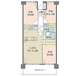 イーストパークス大島セントラルスクエア 3LDKの間取図画像