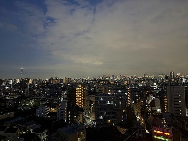 東京スカイツリー、東京タワーが望めます。