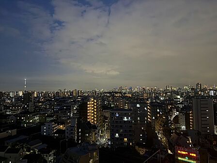 東京スカイツリー、東京タワーが望めます。