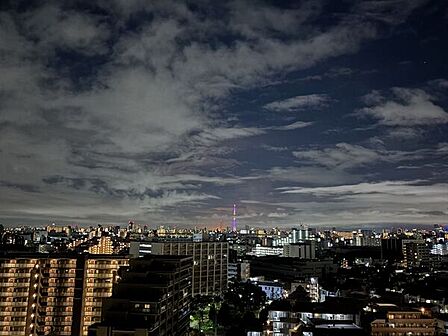 高層階ならではの眺望と、きらめく都心夜景を享受する贅沢なロケーション