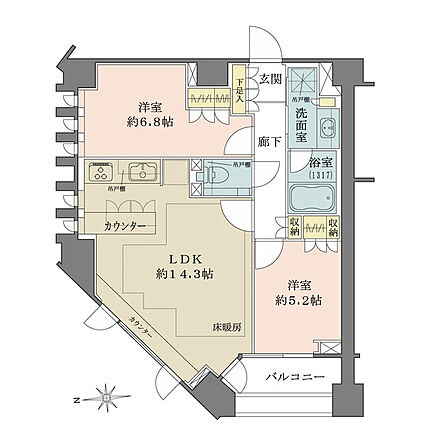 各居室に窓のつ...