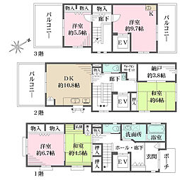 広島電鉄6系統 舟入南駅 徒歩5分 5SLDKの間取り
