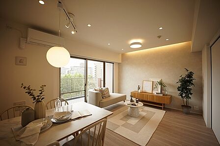 ※販売対象に家具・調度品は含まれません。間接照明が施されており、夜には柔らかな光の中ご家族団らんのひと時が過ごせます。