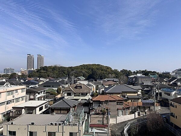 視界を遮る高い建物はなく、住戸から緑が望めます。季節とともに移り変わる自然を楽しむことができます。【住戸からの眺望写真】