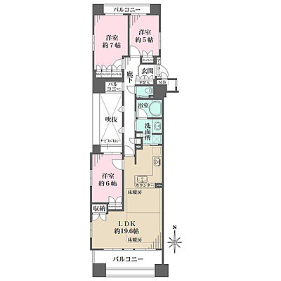 間取り ルネ京都烏丸五条 7階/-