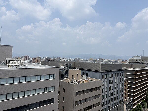 天気の良い日は気持ちの良い青空が楽しめそうです。ぜひ現地で実際の陽当り状況や眺望をお確かめください。【住戸からの眺望写真】