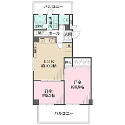 サンコート魚崎 2LDKの間取図画像