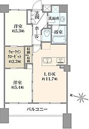 アルシオン文京小石川 2LDKの間取図画像
