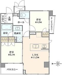 ラ・アトレ中板橋2 2LDKの間取図画像