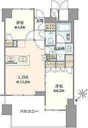 プレミスト明石町 2LDKの間取図画像