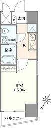 サンパティーク日本橋三越前 1Kの間取図画像