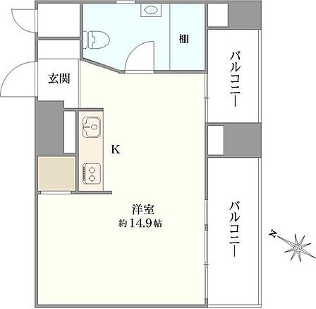 1R 間取り