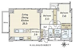 間取図画像 2LDK