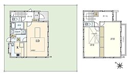 渋谷区富ヶ谷1丁目　戸建て 2LDKの間取り