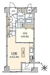 CQレジデンシャル西日暮里ステーションフロント 1LDKの間取り