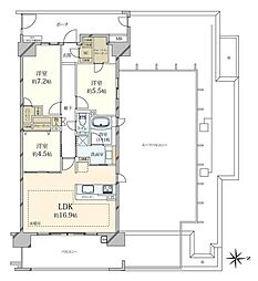 常盤台ガーデンソサエティ 3LDKの間取図画像