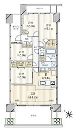 プラウドシティ加賀学園通り 4SLDKの間取り