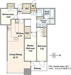 三田ガーデンヒルズEAST HILL 2SLDKの間取り