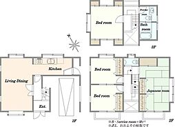 西早稲田3丁目　中古戸建 4LDKの間取り