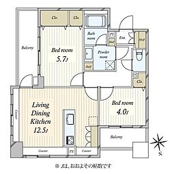 間取図画像 2LDK