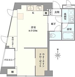 麻布十番ロイヤルプレイス 1LDKの間取図画像