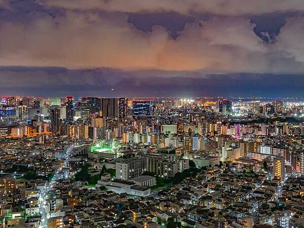 夜景・ズームあり・台場、東京湾方面