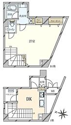 セーシェル恵比寿 1DKの間取り