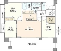 クレアシティ両国北斎通り 3LDKの間取り