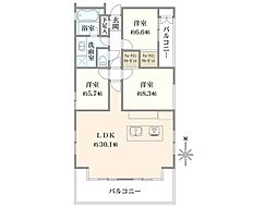 間取図画像 3LDK