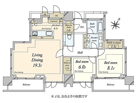 2LDK 間取り
