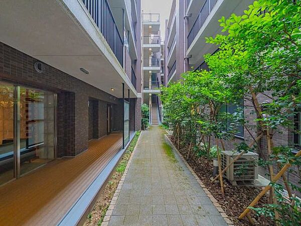 緑のある中庭