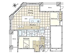 間取図画像 2LDK