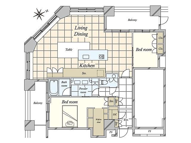 間取り 芝浦アイランドケープタワー 39階/-
