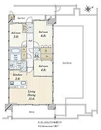 プラウド東陽町ガーデンズ 3SLDKの間取図画像