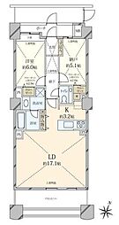 東京グランファースト 1SLDKの間取図画像