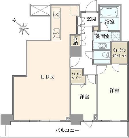 2LDK 間取り
